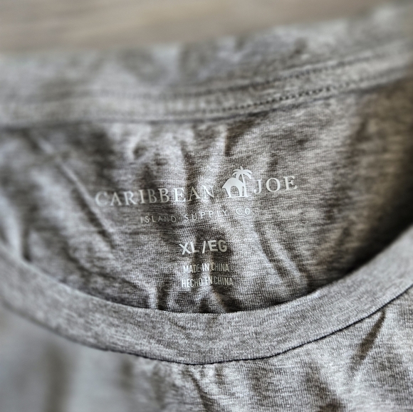 🌴 Caribbean Joe Island Supply Co. Long Sleeve Gray Performance Tee - Picture 4 of 9